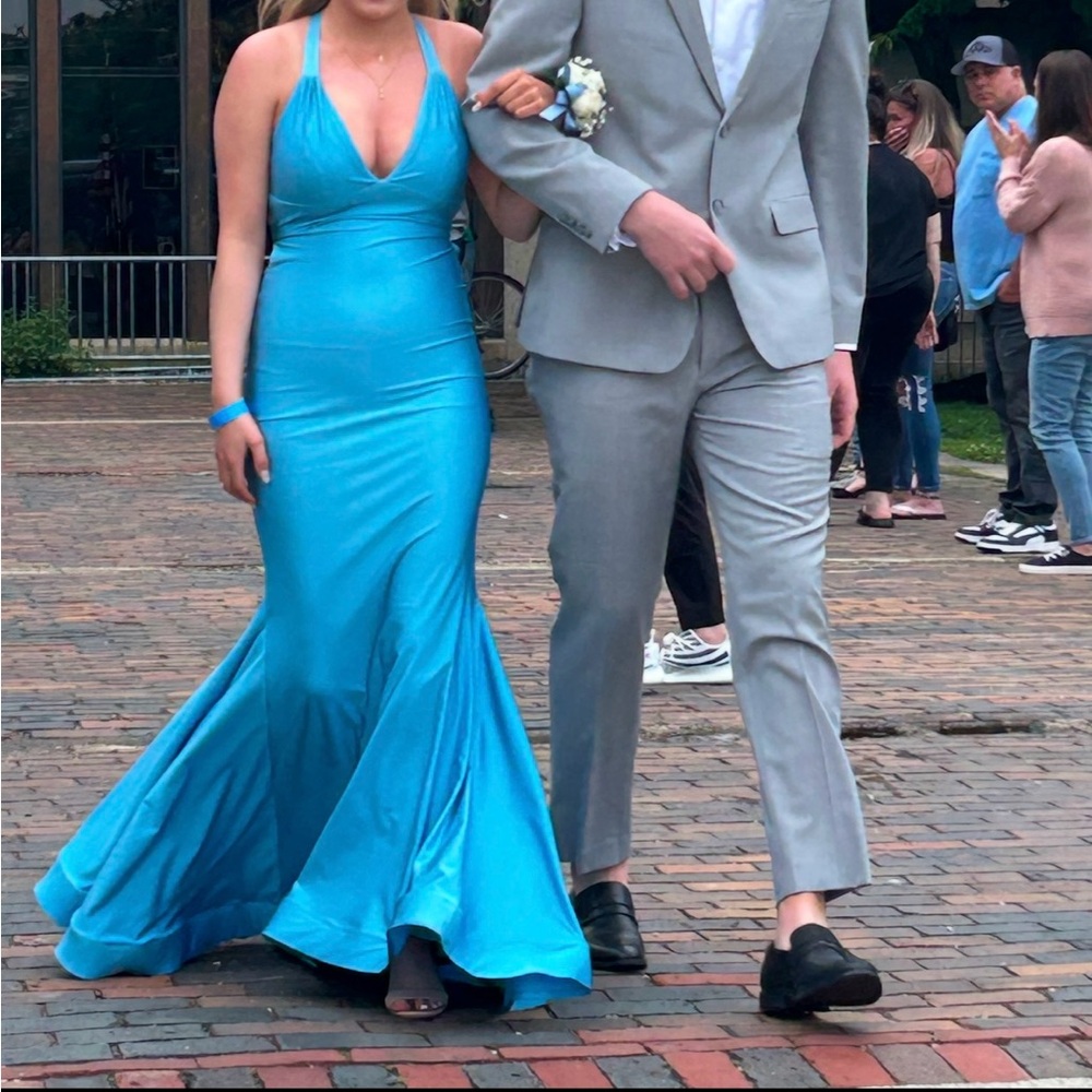 Lady Black Tie Blue prom dress